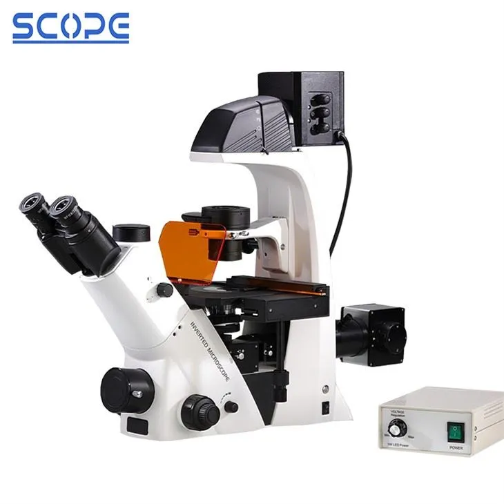 Omgekeerde LED-fluorescentiemicroscoop